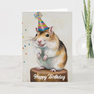 Mongoolse gerbil confetti kaart
