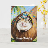 Mongoolse Gerbil in kokoshuis Kaart (Gele Bloem)