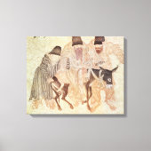 Mongoolse nomaden met een ezel, 15e eeuw canvas afdruk (Voorkant)