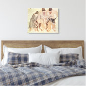 Mongoolse nomaden met een ezel, 15e eeuw canvas afdruk (Insitu (Slaapkamer))