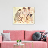 Mongoolse nomaden met een ezel, 15e eeuw canvas afdruk (Insitu (Woonkamer))