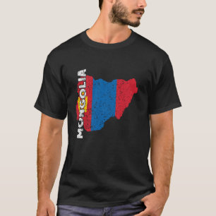 Mongoolse Roots Mongolië Vlag Kaart Mongoolse Trot T-shirt
