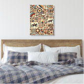 Mongoolse stijl canvas afdruk (Insitu (Slaapkamer))