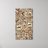 Mongoolse stijl canvas afdruk (Voorkant)