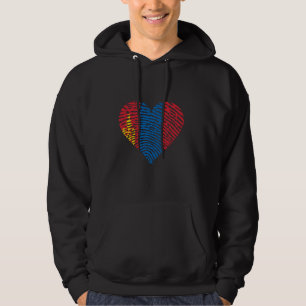 Mongoolse trots hart Mongoolse wortels Mongolië vl Hoodie