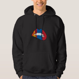 Mongoolse vlag Mongoolse trots Lip Mongoolse worte Hoodie