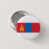 Mongoolse Vlag, Vlag van Mongolië Ronde Button 3,2 Cm (Voorkant /achterkant)
