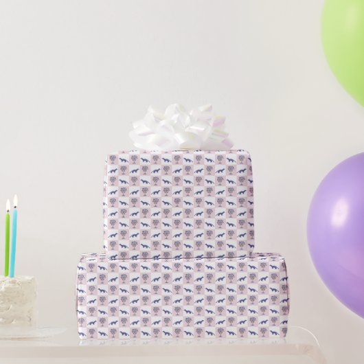 Mongoose en blokdruk Palmetto Tree Cadeaupapier (Feestgeschenken)