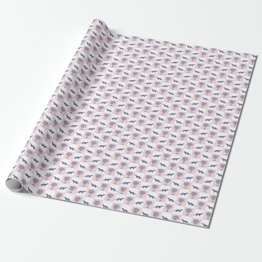 Mongoose en blokdruk Palmetto Tree Cadeaupapier (Uitgerold)