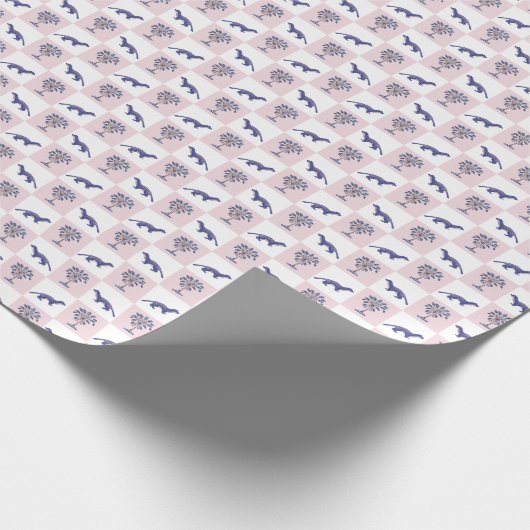 Mongoose en blokdruk Palmetto Tree Cadeaupapier (Hoek)