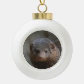 Mongoose Keramische Bal Ornament (Voorkant)