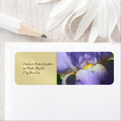 Mongram Paars Iris Weddenschap Etiket (Insitu)