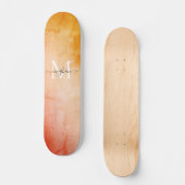 Mongramscript voor moderne Waterverf Skateboard (Voorkant)