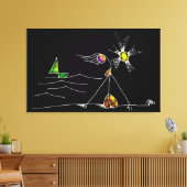 MONICA AND SUNSET  CANVAS AFDRUK (Insitu (Woonkamer))