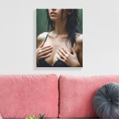 Monica in de regen canvas afdruk (Insitu (Woonkamer))