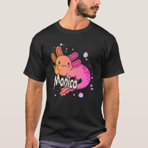 MONICA - Mooie meisjesnaam met schattige AXOLOTL T-shirt
