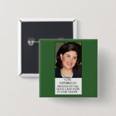 MONICA VOOR DE REPUBLIEK VIERKANTE BUTTON 5,1 CM (Voorkant /achterkant)