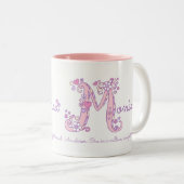 Monika: hartbloem M monogram mok (Voorkant rechts)