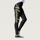 Monika white gold Handwriting Hose Leggings (Rechts)
