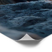 Monitor Hagedis op Rocky Cliff Poster (Hoek)