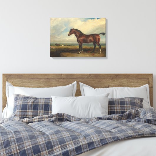 "Monitor" Paardenschilderij van James Ward Canvas Afdruk (Insitu (Slaapkamer))