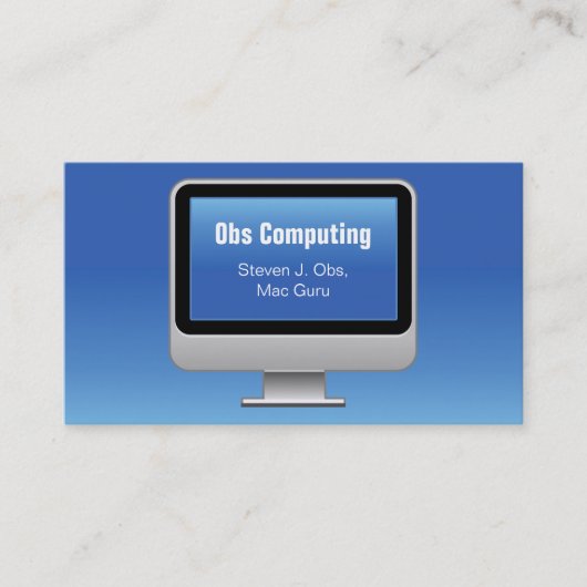 Monitorcomputerkaart Visitekaartje (Voorkant)