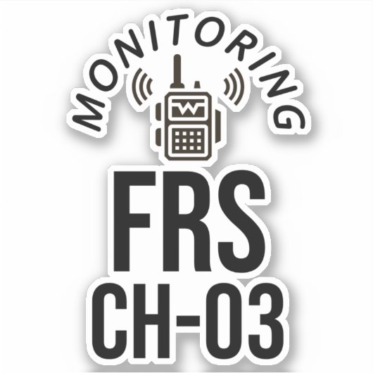 Monitoring FRS Channel 3 Sticker (Voorkant)
