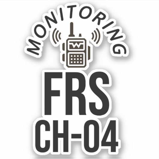 Monitoring FRS Channel 4 Sticker (Voorkant)