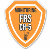 Monitoring FRS Channel 5 Sticker (Voorkant)