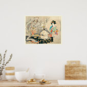 Monk die een demon tegengaat poster (Keuken)