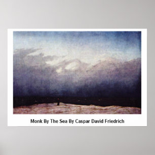 Monk van het Zee van Caspar David Friedrich Poster