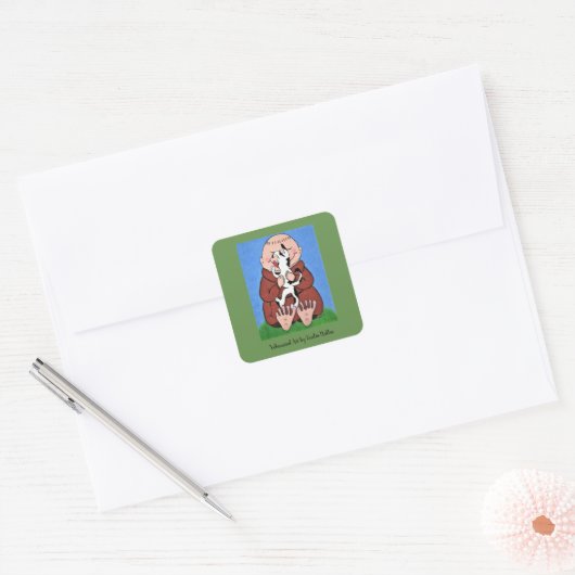 Monk with Dog stickers (Enveloppe)
