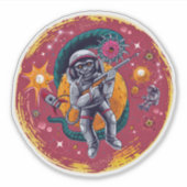 Monkearound in Space Stickers Retro Fun (Devant)