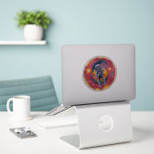 Monkearound in Space Stickers Retro Fun (Ordinateur portable sur le bureau)