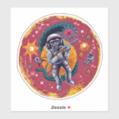 Monkearound in Space Stickers Retro Fun (Feuille)