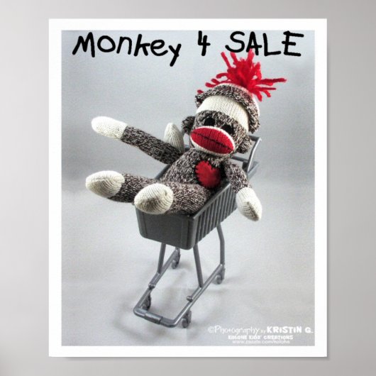 Monkey 4 Verkoop (door kolohe Kristin) Poster (Voorkant)