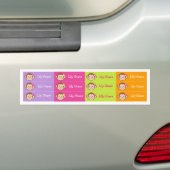 Monkey - Aangepaste Kinder naam Waterbestendige la Bumpersticker (Op auto)