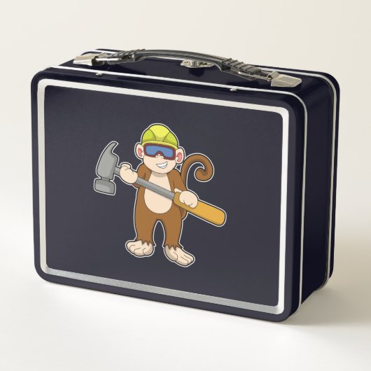 Monkey als ambachtsman met Hammer (Achterkant)