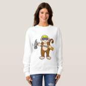 Monkey als ambachtsman met Hammer Trui (Voorkant volledig)