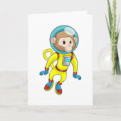 Monkey als Astronaut Kaart (Voorkant)