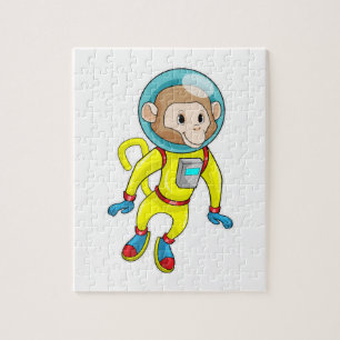 Monkey als Astronaut Legpuzzel