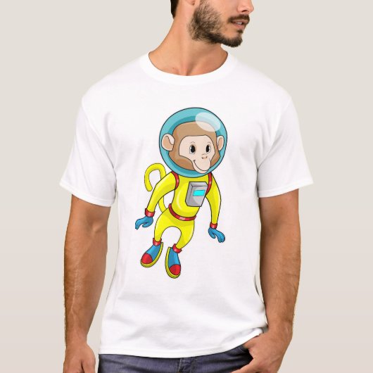 Monkey als Astronaut T-shirt (Voorkant)