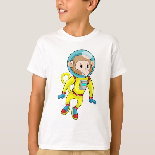 Monkey als Astronaut T-shirt (Voorkant)