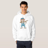 Monkey als Mechanisch op Hip Hop Dance Dab Hoodie (Voorkant volledig)