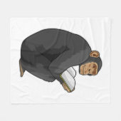 Monkey als Nerd met Boek Fleece Deken (Voorkant (Horizontaal))