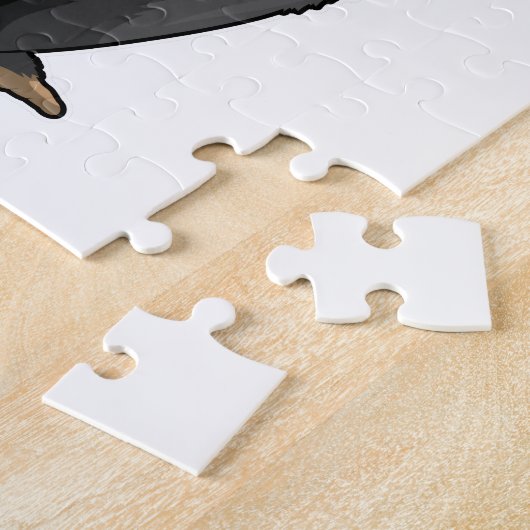 Monkey als Nerd met Boek Legpuzzel (Zijkant)