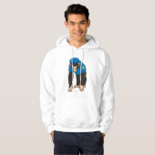 Monkey als politieagent met uniform hoodie (Voorkant volledig)