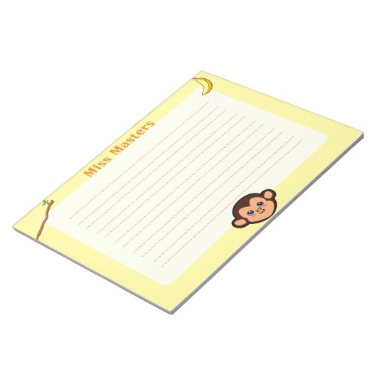 Monkey Animal Getuigde persoonlijke notebooks Notitieblok (Schuin)
