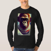 Monkey Ape Animal Astronaut Space Universe Galaxy T-shirt (Voorkant)