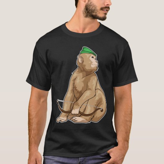Monkey Archer Bow T-shirt (Voorkant)